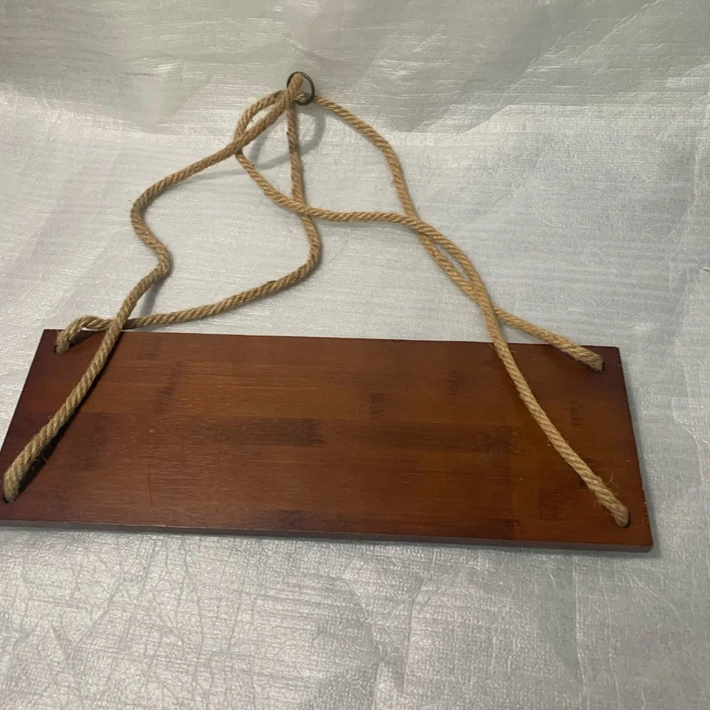 Rustic Wooden Floating Shelf 17”x6” with Adjustable Jute Rope Boho Farmhouse Dec